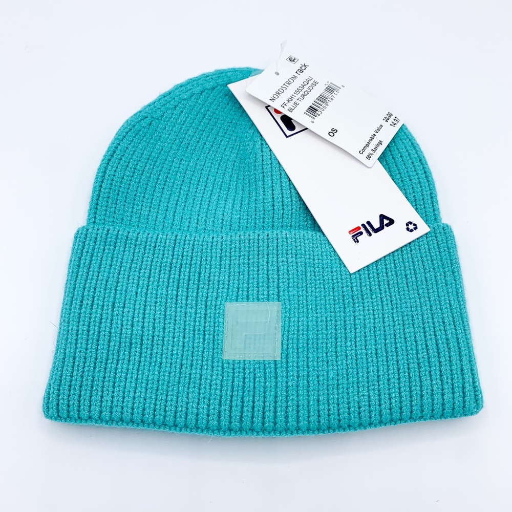 Fila Teal Knit Winter Hat